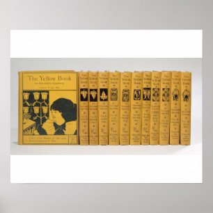 Cover and spine designs for 'The Yellow Book', Vol Poster