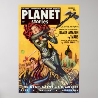 Cover Art Black Amazon Of Mars 1951