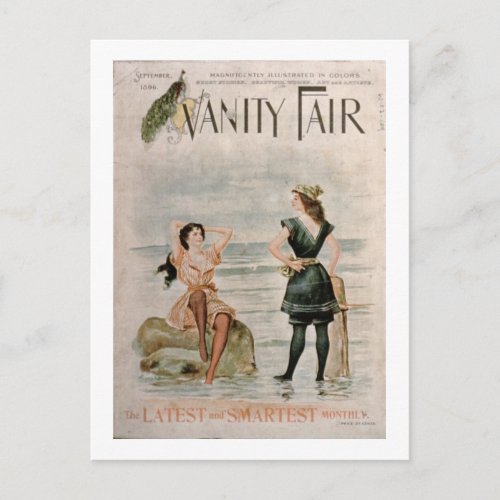 Cover for Vanity Fair September 1896 colour li Postcard