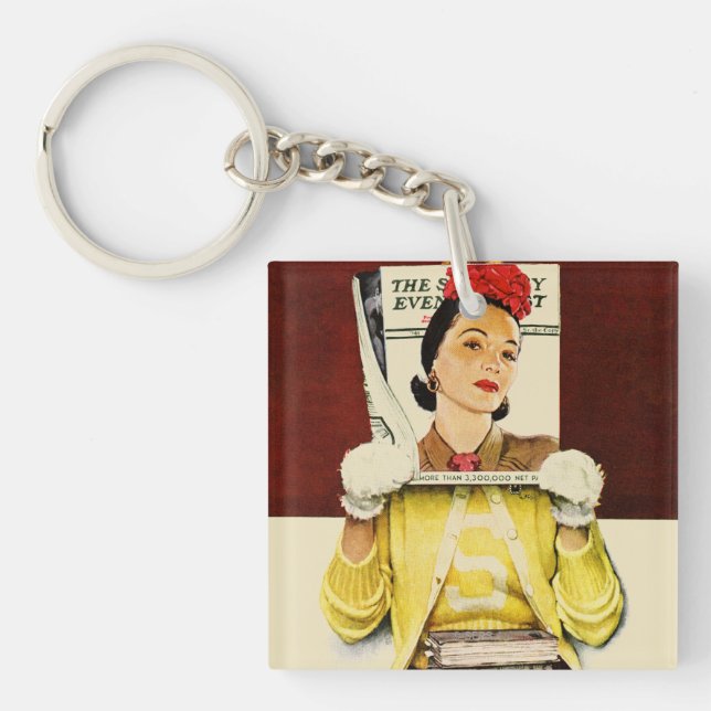 Cover Girl Keychain (Front)
