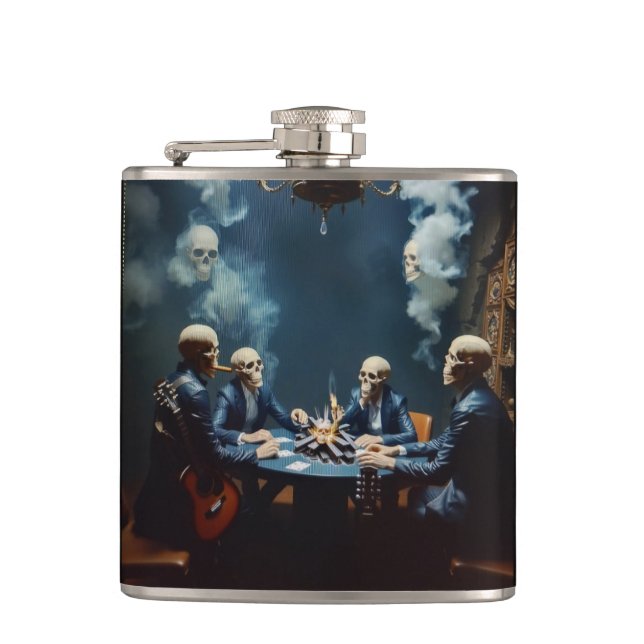 Cover Graumetall Who caresses the devil s. fur Flask (Front)