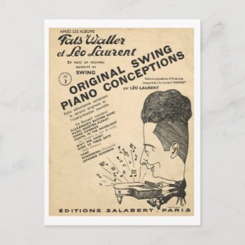Cover Of Fats Waller  Original Swing Conceptions Postcard by windsorarts at Zazzle
