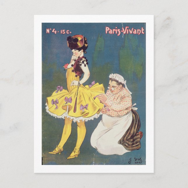Cover of 'Paris-Vivant' Magazine, 1901 (colour lit Postcard (Front)