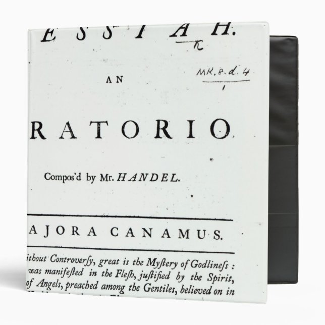 Cover of Sheet Music Binder (Front/Inside)