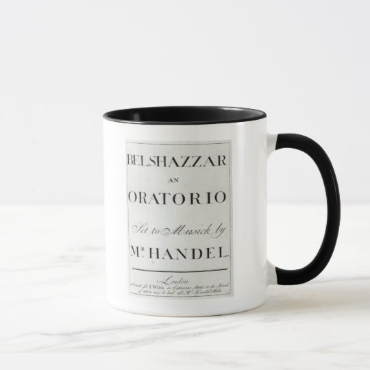 Cover of the score for Belshazzar by Handel Mug