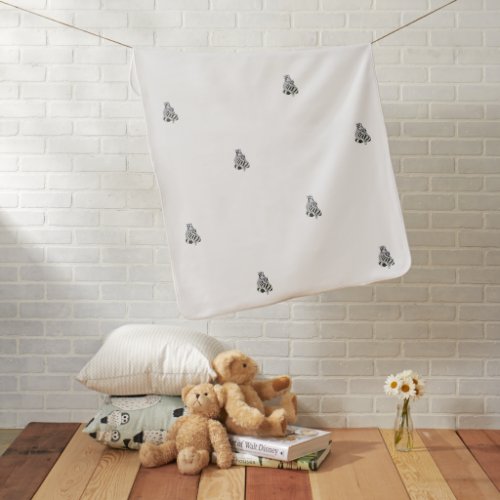 Cover pattern lemurs watercolor cable baby blanket