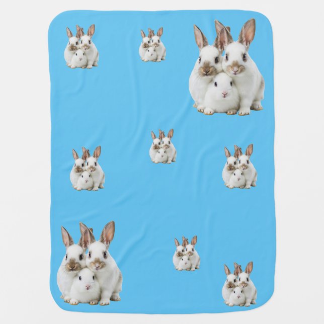 cover rabbit baby blanket (Front)