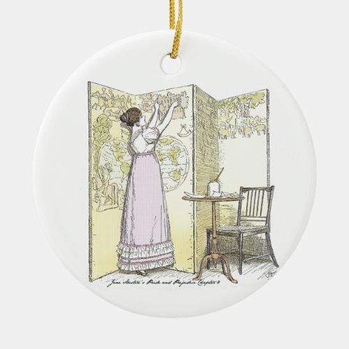 Cover Screens Jane Austen Pride and Prejudice Ceramic Ornament
