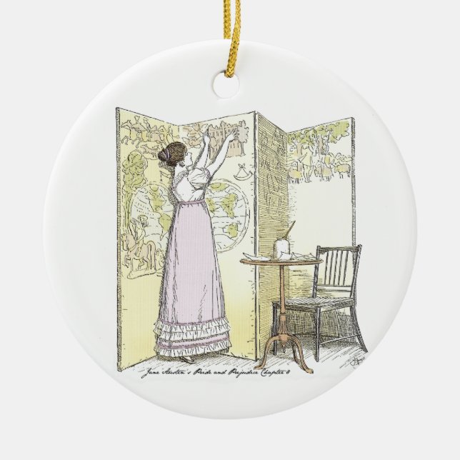 Cover Screens Jane Austen Pride and Prejudice Ceramic Ornament (Front)