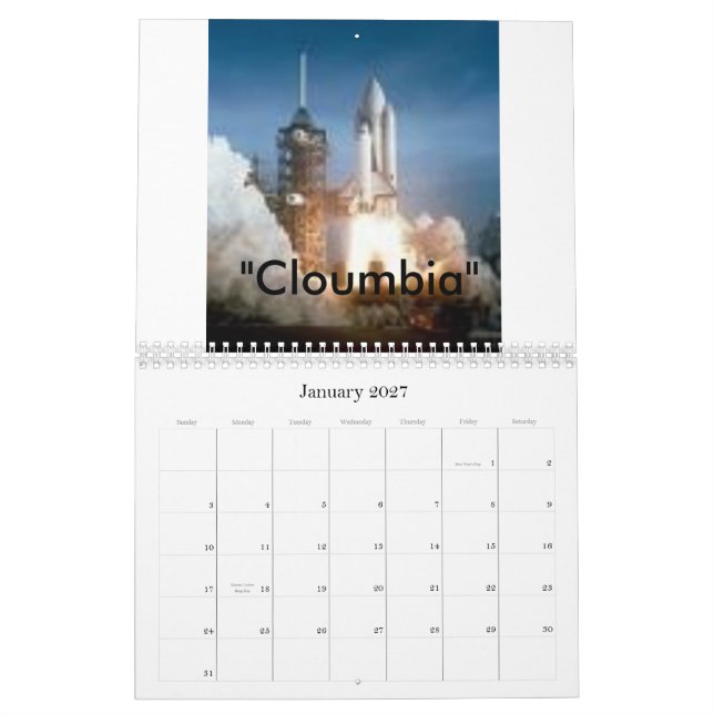 cover, Space Shuttle Calander, 2008 Calendar (Jan 2027)