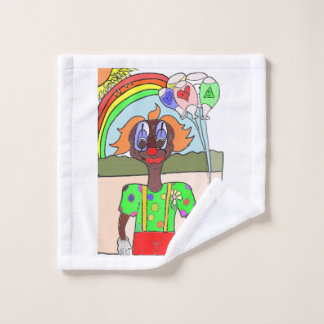cover towel clown with balloons