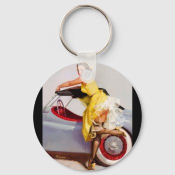 Cover Up Pin Up Art Keychain by Pin_Up_Art at Zazzle