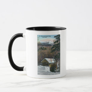 Covered Bridge at Flume in Winter Mug