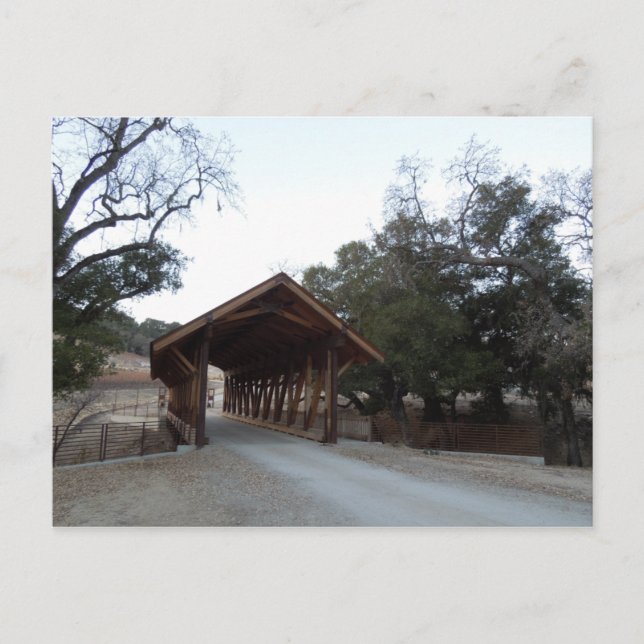 Covered Bridge at Halter Ranch, Paso Robles Postcard (Front)