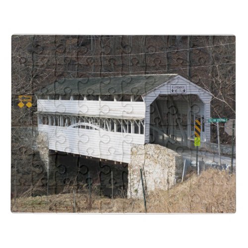 Covered Bridge at Valley Forge National Park Jigsaw Puzzle