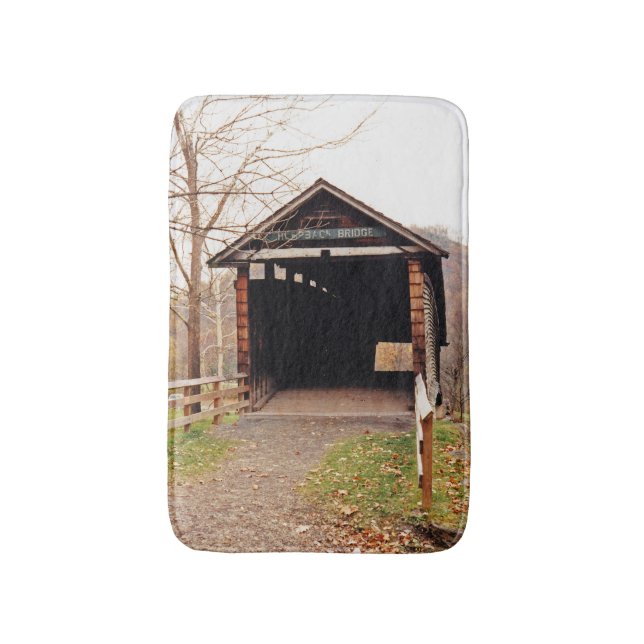 Covered Bridge Bathroom Mat (Front Vertical)