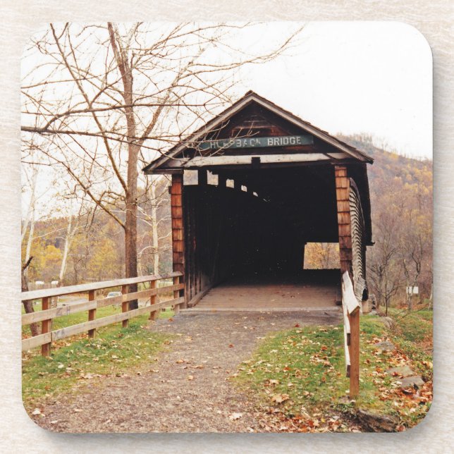 Covered Bridge Beverage Coaster (Front)