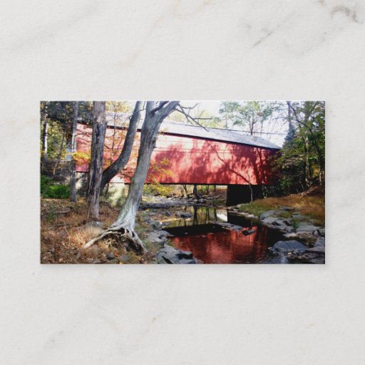 Customizable Covered Bridge Business Card