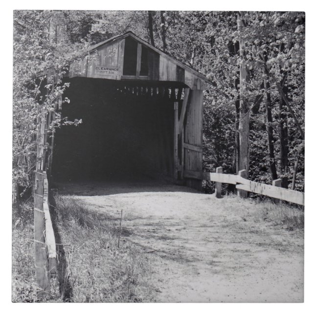 Covered Bridge Ceramic Tile (Front)