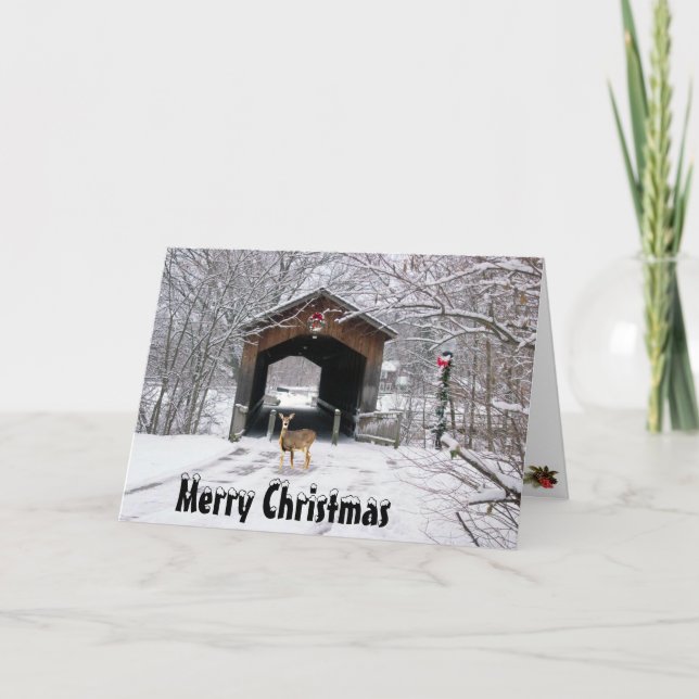 Covered Bridge Christmas Card (Front)