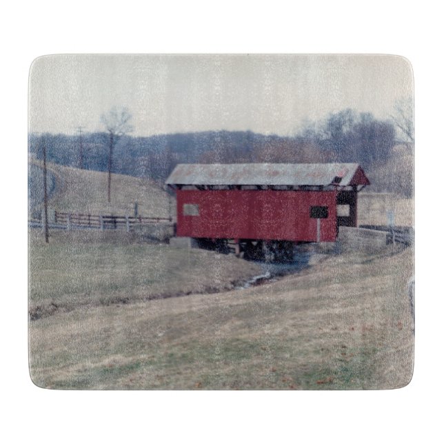 Covered Bridge Cutting Board (Front)