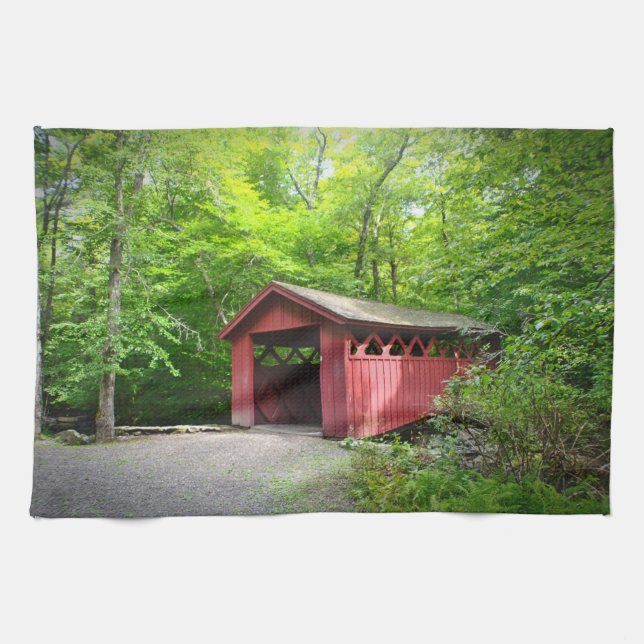 Covered Bridge Dish Towel (Horizontal)