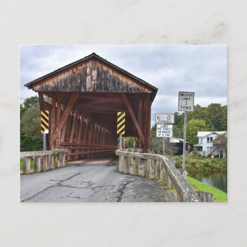 Covered Bridge Downsville New York Postcard