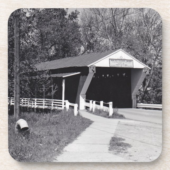 Covered Bridge Drink Coaster (Front)