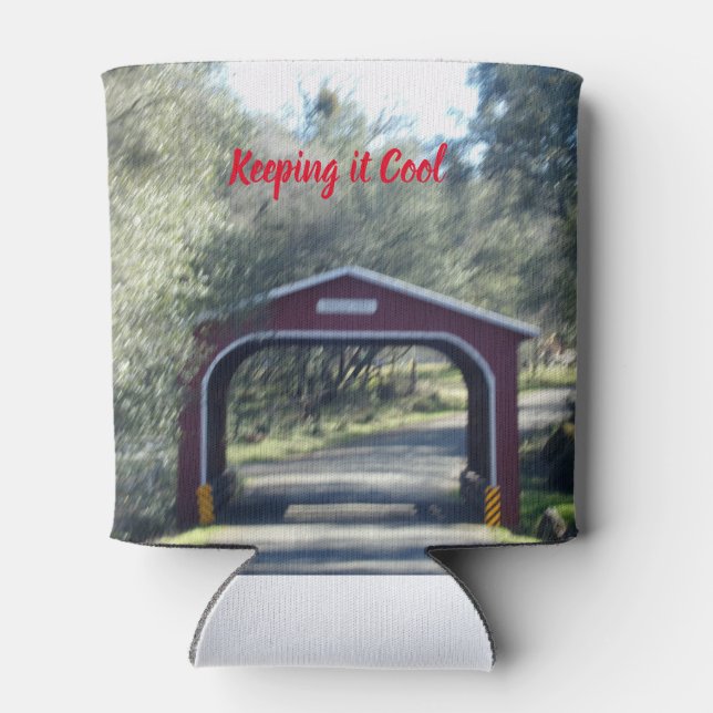 Covered Bridge Drink Holder Keepes Beverage Cold Can Cooler (Back)
