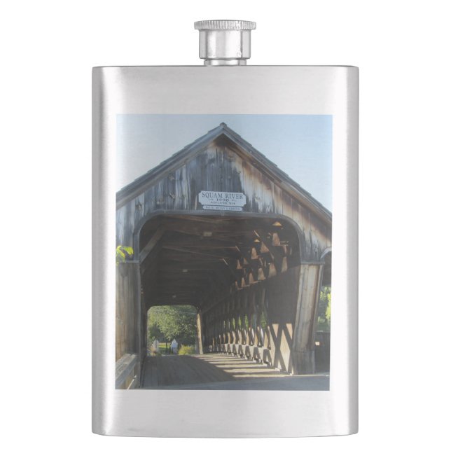 Covered Bridge Hip Flask (Front)