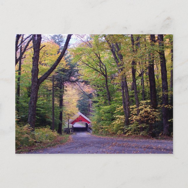 Covered Bridge in New Hampshire Postcard (Front)