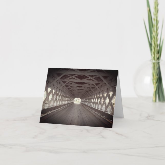 Covered Bridge Interior Geometry Note Card (Front)
