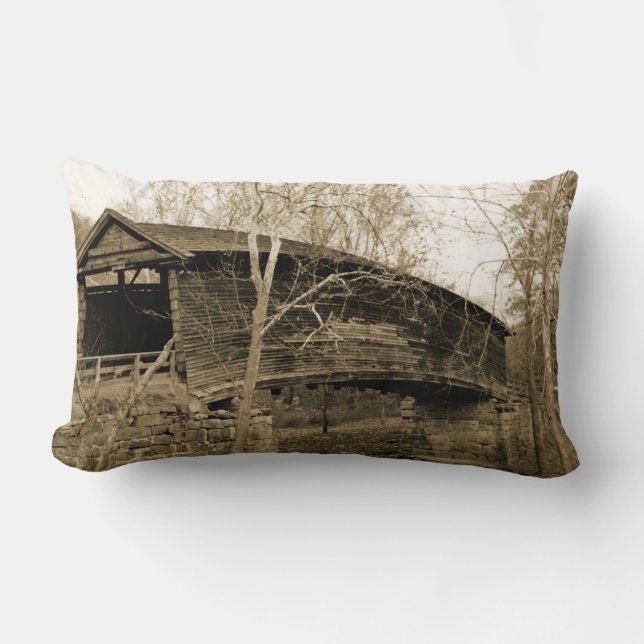 Covered Bridge Lumbar Pillow (Front)