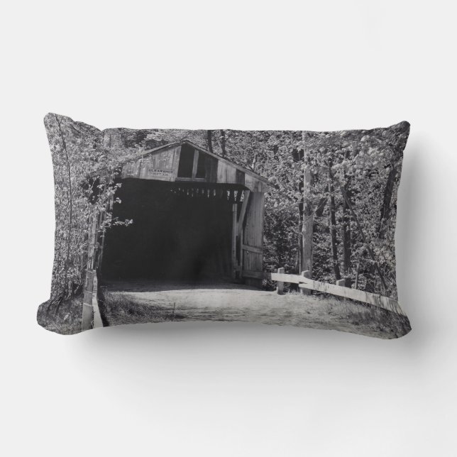 Covered Bridge Lumbar Pillow (Front)