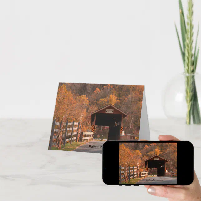 Covered Bridge Note Card Zazzle