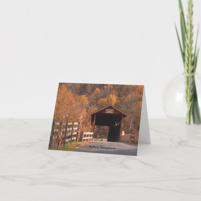 Covered Bridge Note Card | Zazzle.com