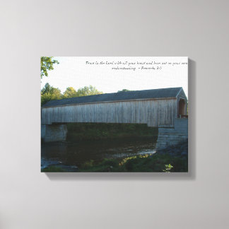 Covered Bridge on Canvas Print