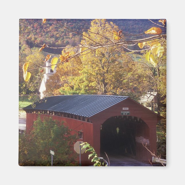 Covered Bridge on Common West Arlington Vermont Magnet (Front)