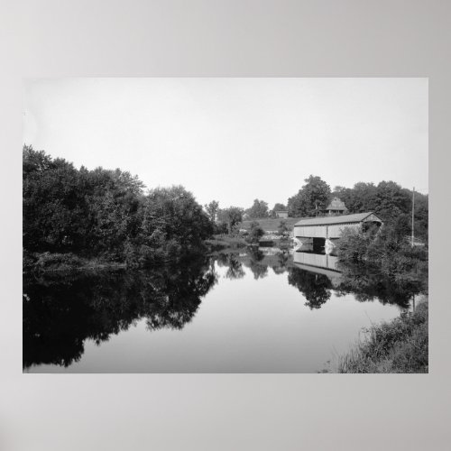 Covered Bridge over Otter Creek Poster