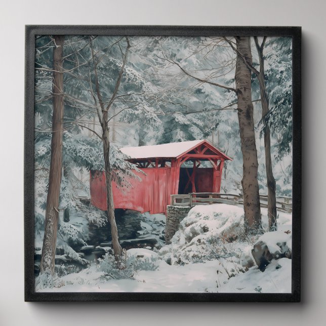 Covered Bridge Peel And Stick Photo Tile (Front Set)