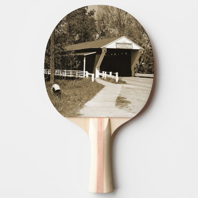 Covered Bridge Ping-Pong Paddle (Front)