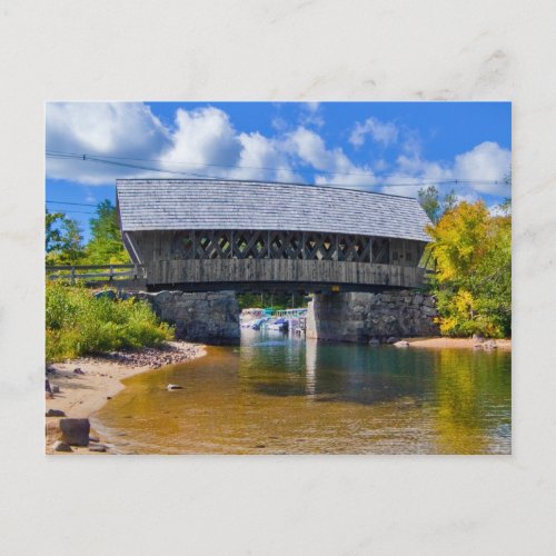 Covered Bridge  Squam River Bridge Ashland NH Postcard
