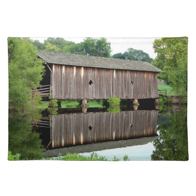 Covered Bridge University of West Alabama Campus Cloth Placemat (Front)
