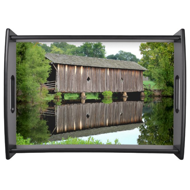 Covered Bridge University of West Alabama Campus Serving Tray (Front)
