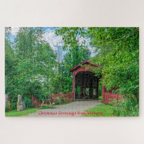 Covered Bridge Vermont Jigsaw Puzzle