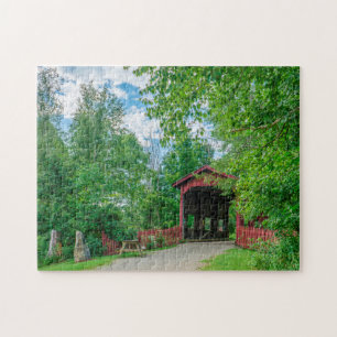 Covered Bridge Vermont. Jigsaw Puzzle
