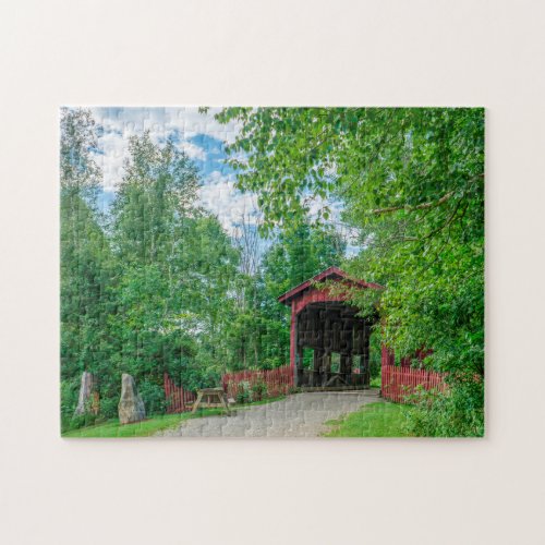 Covered Bridge Vermont Jigsaw Puzzle