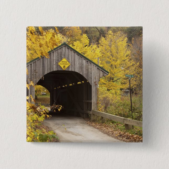 Covered bridge, Vermont, USA 2 Pinback Button (Front)