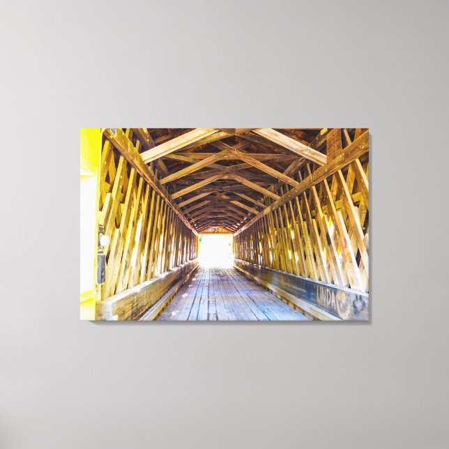 Covered Bridge View Canvas Print (Front)