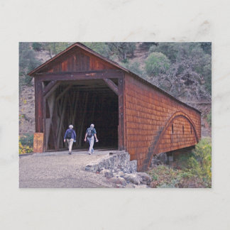 Covered Bridge Walkers Postcard